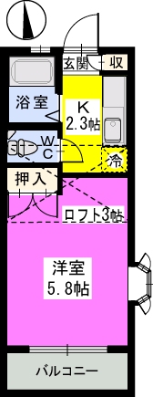 パロッセ綾 / 106号室 間取り