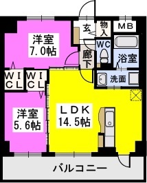 アーリーリバー / 202号室 間取り