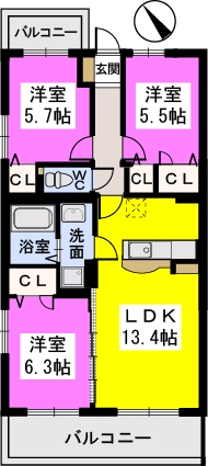 ヴィオラ / 203号室 間取り