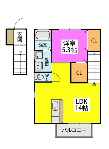グラシア和白　壱番館 / 203号室 間取り