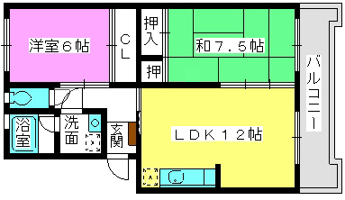 ハイム渡辺 / 403号室 間取り