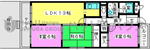 アイディール１６ / 105号室 間取り