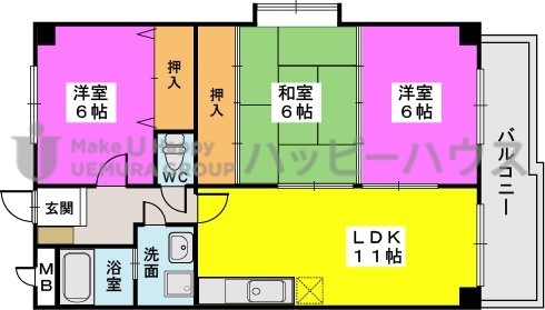 センチュリー２１ / 303号室 間取り