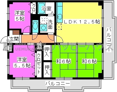 サザンコート・ブティア / 501号室 間取り