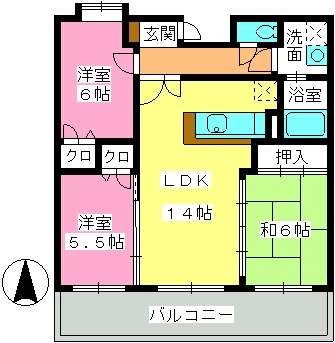 レジデンス渡邊Ⅴ / 205号室 間取り