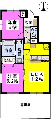 エレガンシア / 103号室 間取り