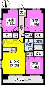 メゾンドボヌール / N401号室 間取り