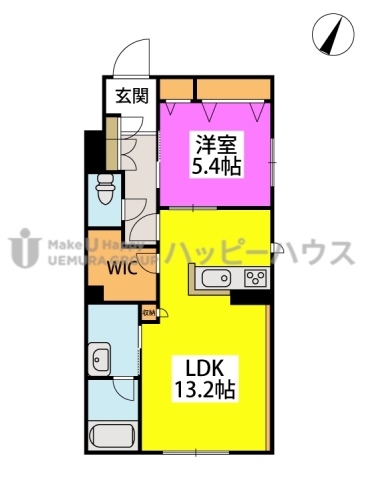 S-room曰佐 / 西館102号室 間取り