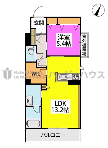 S-room曰佐 / 西館202号室 間取り