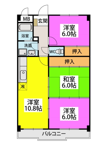 シャトレ壱番館 / 101号室 間取り