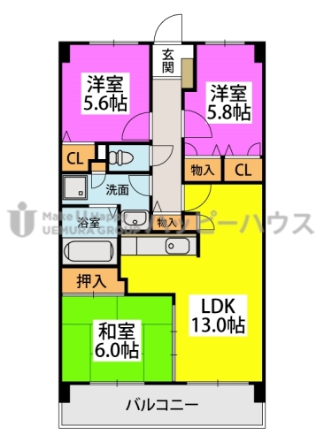 グランドゥール白金 / 101号室 間取り