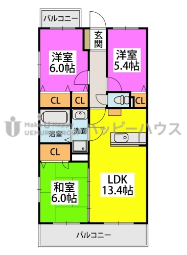 フローラ綾 / 207号室 間取り