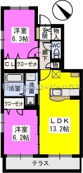 マテリアール / C-102号室 間取り