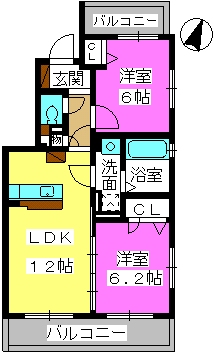 SOPHIA TOKUNAGA Ⅱ / 202号室 間取り