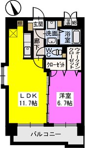 ベスタ櫛原 / 906号室 間取り