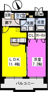 ベスタ櫛原 / 1003号室 間取り