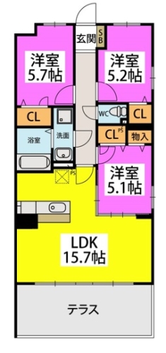 シエル クレール / 103号室 間取り