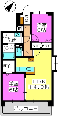 インレット平和 / 601号室 間取り