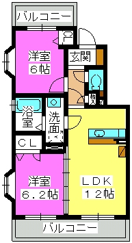 リッチヒルズ / 202号室 間取り