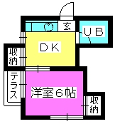 サンライズ梅光園 / 201号室 間取り