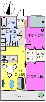 ベル・フォーレ城南 / 202号室 間取り