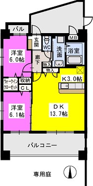 エターナルＫ / 101号室 間取り