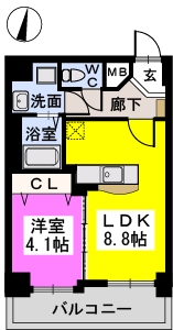 メゾンド　オハナ / 402号室 間取り