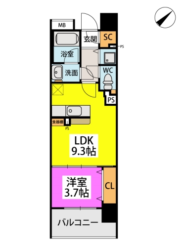 アンドルーツ駅東 / 305号室 間取り