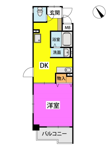 リファインドYM / 206号室 間取り