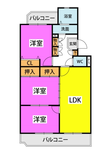 ルミナス城南 / 203号室 間取り